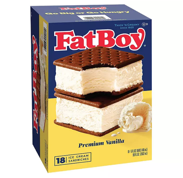 FatBoy Premium Vanilla Ice Cream Sandwich